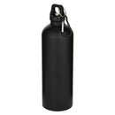 Solid Black - Front - Floso Oregon Recycled Stainless Steel Carabiner Clip 750ml Water Bottle