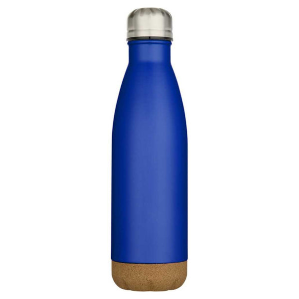 Royal Blue - Back - Floso Cove Cork Double Wall 500ml Insulated Water Bottle