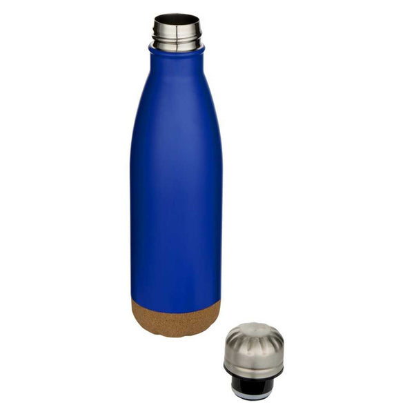 Royal Blue - Side - Floso Cove Cork Double Wall 500ml Insulated Water Bottle