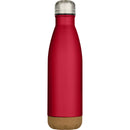 Red - Back - Floso Cove Cork Double Wall 500ml Insulated Water Bottle