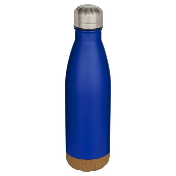 Royal Blue - Front - Floso Cove Cork Double Wall 500ml Insulated Water Bottle