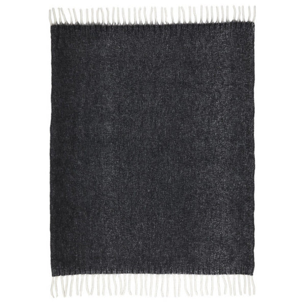 Solid Black - Back - Floso Dolly Recycled Polyester Recycled Blanket