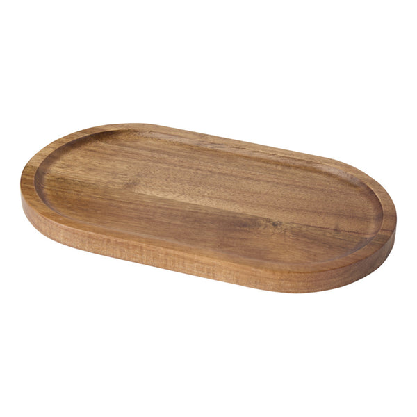 Wood - Front - Floso Edge Acacia Wood Serving Tray