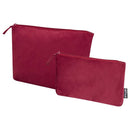 Burgundy - Front - Floso Swift Velvet Recycled Toiletry Bag (Pack of 2)