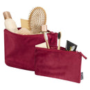 Burgundy - Pack Shot - Floso Swift Velvet Recycled Toiletry Bag (Pack of 2)
