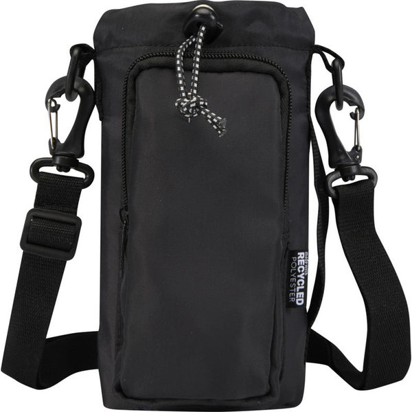 Solid Black - Front - Floso Recycled Polyester 2L Bottle Bag
