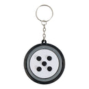 Solid Black - Front - Floso Spinx Gyroscope Recycled Plastic Fidget Keyring