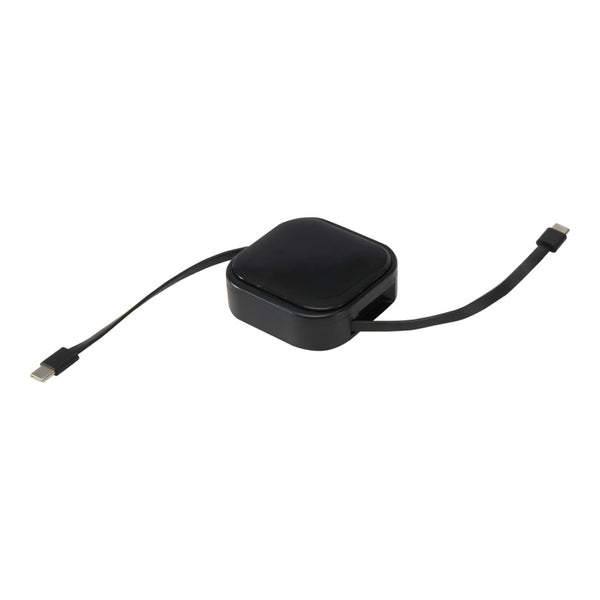 Solid Black - Front - Floso Gloas Recycled 5 in 1 Charging Cable