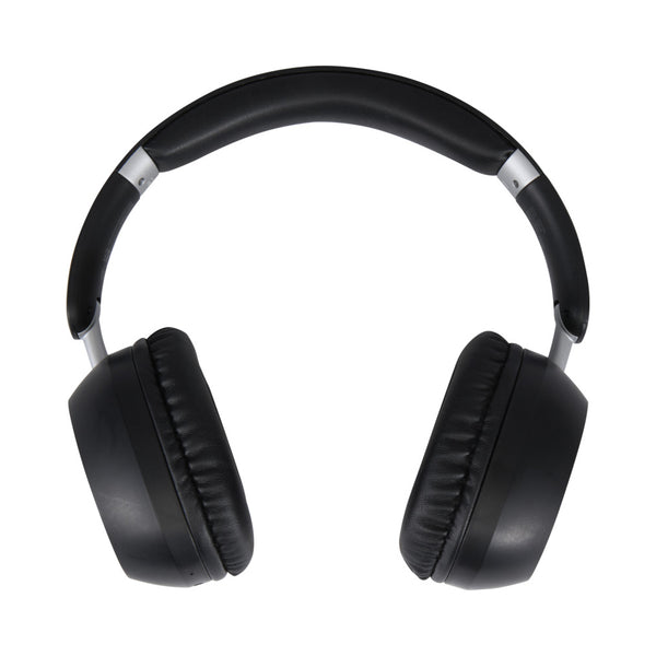 Solid Black - Pack Shot - Floso Hoggar Foldable Recycled Plastic Over Ear Headphones