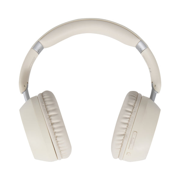 White - Pack Shot - Floso Hoggar Foldable Recycled Plastic Over Ear Headphones