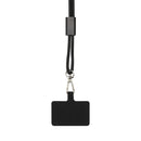 Solid Black - Back - Floso Funi Recycled Plastic Lanyard