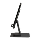 Solid Black - Back - Floso Alhena Recycled Plastic Foldable Mobile Phone Stand
