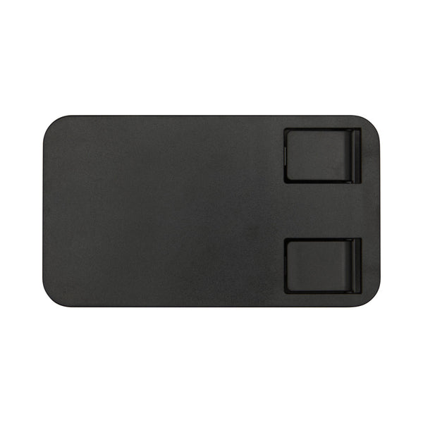 Solid Black - Side - Floso Alhena Recycled Plastic Foldable Mobile Phone Stand