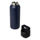 Navy - Back - Floso Astra Recycled Stainless Steel 600ml Insulated Water Bottle