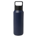 Navy - Side - Floso Astra Recycled Stainless Steel 600ml Insulated Water Bottle