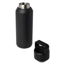 Solid Black - Back - Floso Astra Recycled Stainless Steel 600ml Insulated Water Bottle