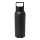 Solid Black - Side - Floso Astra Recycled Stainless Steel 600ml Insulated Water Bottle