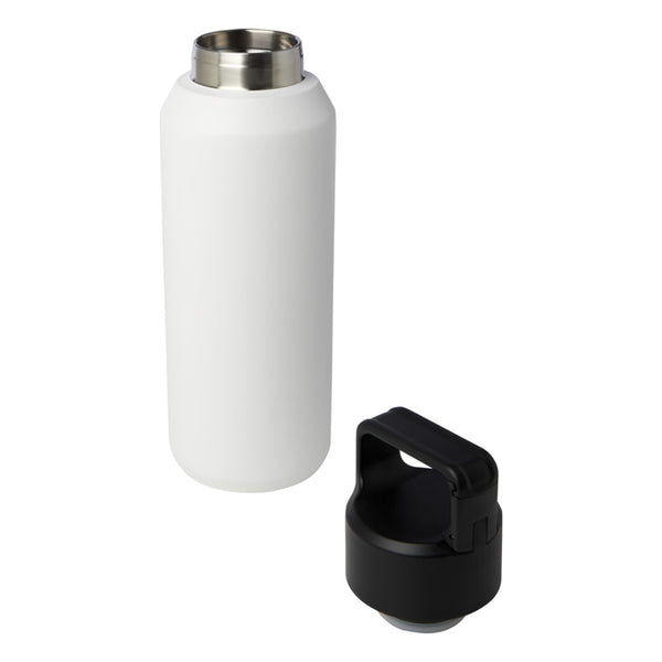 White - Back - Floso Astra Recycled Stainless Steel 600ml Insulated Water Bottle
