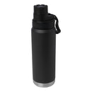 Solid Black - Front - Floso Fortis Recycled Stainless Steel 700ml Insulated Water Bottle