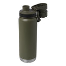 Forest Green - Side - Floso Fortis Recycled Stainless Steel 700ml Insulated Water Bottle