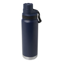 Navy - Front - Floso Fortis Recycled Stainless Steel 700ml Insulated Water Bottle