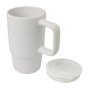 White - Back - Floso Carter Ceramic 450ml Travel Mug