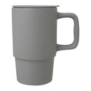 Grey - Side - Floso Carter Ceramic 450ml Travel Mug