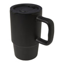 Solid Black - Front - Floso Carter Ceramic 450ml Travel Mug