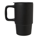 Solid Black - Pack Shot - Floso Carter Ceramic 450ml Travel Mug