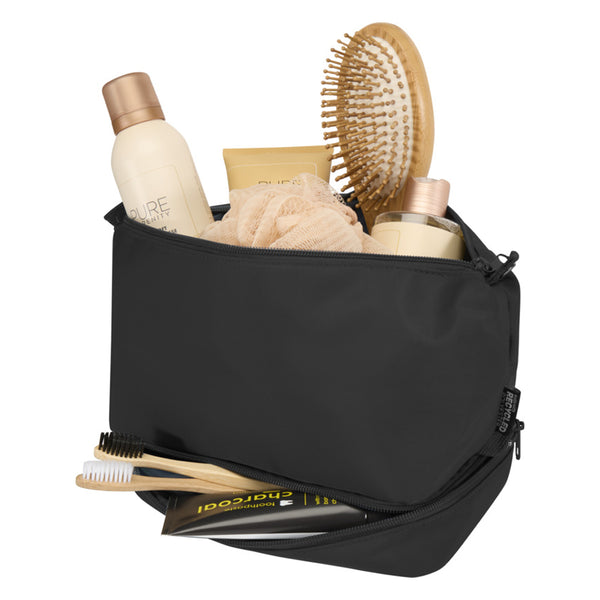 Solid Black - Lifestyle - Floso Aware Recycled 6L Toiletry Bag