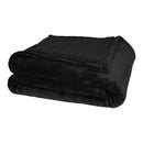 Solid Black - Back - Floso Ashen Sherpa Recycled Blanket