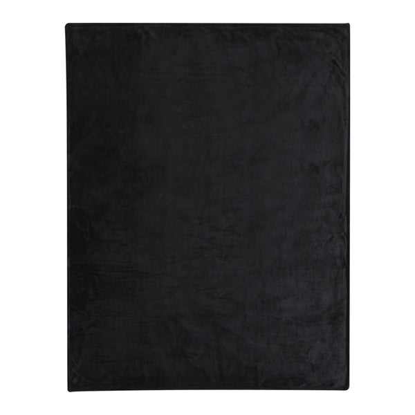Solid Black - Lifestyle - Floso Ashen Sherpa Recycled Blanket