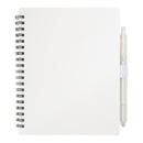 White - Lifestyle - Floso Niove Soft Cover Recycled Plastic Notebook & Pen Set