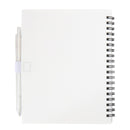 White - Back - Floso Niove Soft Cover Recycled Plastic Notebook & Pen Set