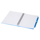 Blue - Side - Floso Niove Soft Cover Recycled Plastic Notebook & Pen Set