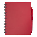 Red - Lifestyle - Floso Niove Soft Cover Recycled Plastic Notebook & Pen Set