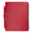 Red - Back - Floso Niove Soft Cover Recycled Plastic Notebook & Pen Set
