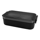 Solid Black - Front - Floso Snappy Lunch Box Set