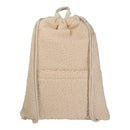 Natural - Side - Floso Bear Sherpa 9L Drawstring Bag