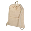 Natural - Front - Floso Bear Sherpa 9L Drawstring Bag