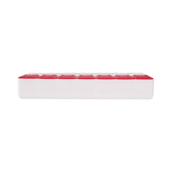 Red - Back - Floso Cycle 7-Day AM-PM Multi-Vitamin Medicine Box