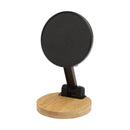 Solid Black - Back - Floso Alcor Recycled Plastic Bamboo Mobile Phone Stand