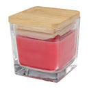 Red - Side - Floso Ambra Cherry Square Bamboo Lid Scented Candle