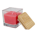 Red - Front - Floso Ambra Cherry Square Bamboo Lid Scented Candle