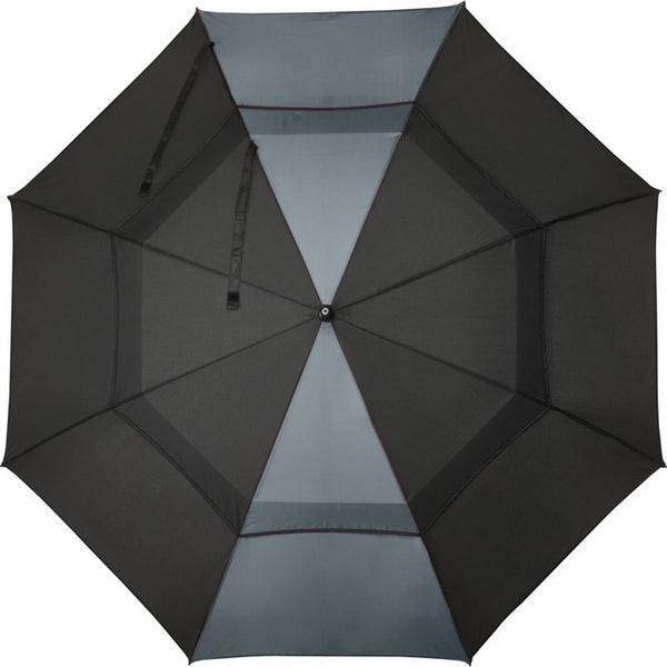 Grey - Back - Floso Jeff Windproof Golf Umbrella