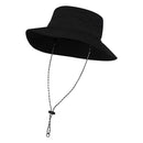 Solid Black - Front - Floso Hatch Foldable Sun Hat