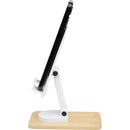 White - Pack Shot - Floso Alfirk Bamboo Foldable Mobile Phone Stand