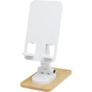 White - Front - Floso Alfirk Bamboo Foldable Mobile Phone Stand