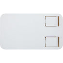 White - Back - Floso Alfirk Bamboo Foldable Mobile Phone Stand