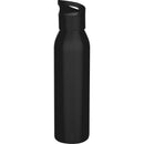 Solid Black - Front - Floso Sky Recycled Stainless Steel 650ml Water Bottle